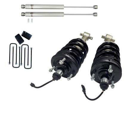 2 Inch Lift Mag Ride Delete Loaded Struts with Rear 2 Inch Blocks and Shocks Freedom Off-Road