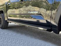Tundra Rock Sliders For 22-24 Toyota Tundra Black Powdercoat Steel Rock Slide Engineering