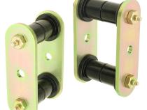 HD Leaf Spring Shackles 87-95 Wrangler YJ Rear Includes Urethane Bushings HD Greasable Bolts Pair RockJock 4x4