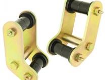 Boomerang Leaf Spring Shackles 87-95 Wrangler YJ Rear Includes Urethane Bushings HD Greasable Bolts Pair RockJock 4x4