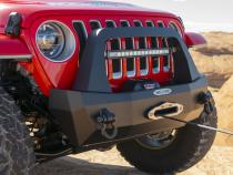 Jeep JL Shorty Front Bumper For 18-Pres Wrangler JL Complete With Winch Plate Rigid Series Rock Slide Engineering