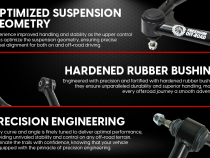 Front Upper Control Arms for 2-4 Inch Lift 21-24 F-15021-24 F-150 Raptor R and Tremor Freedom Off-Road