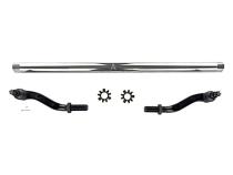Apex Chassis Heavy Duty 2.5 Ton Tie Rod Assembly in Polished Aluminum Fits: 19-22 Jeep Gladiator JT 18-22 Jeep Wrangler JL/JLU Rubicon Mohave Sahara Sport. Note: This kit fits a Dana 30 axle